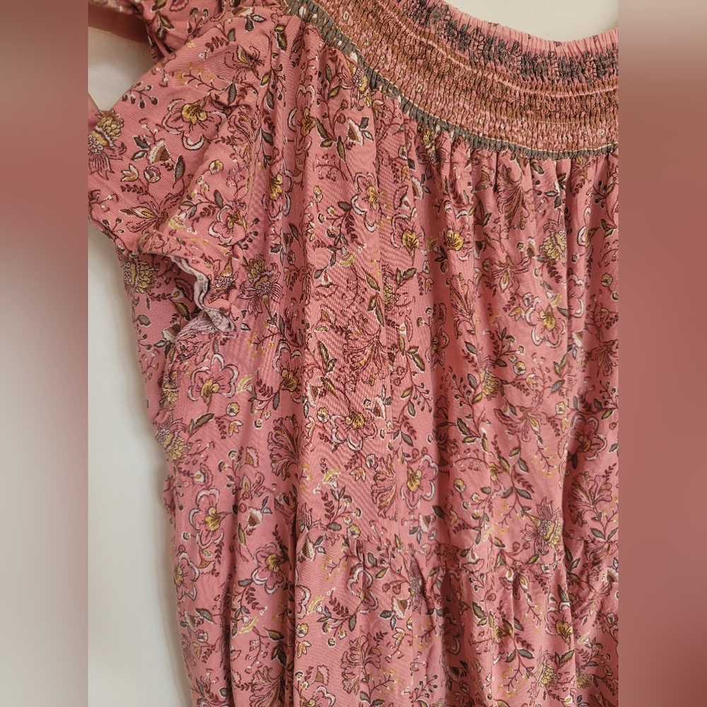 Davi & Dani 2XL Floral Pink Blouse 100% Rayon - Picture 2 of 8